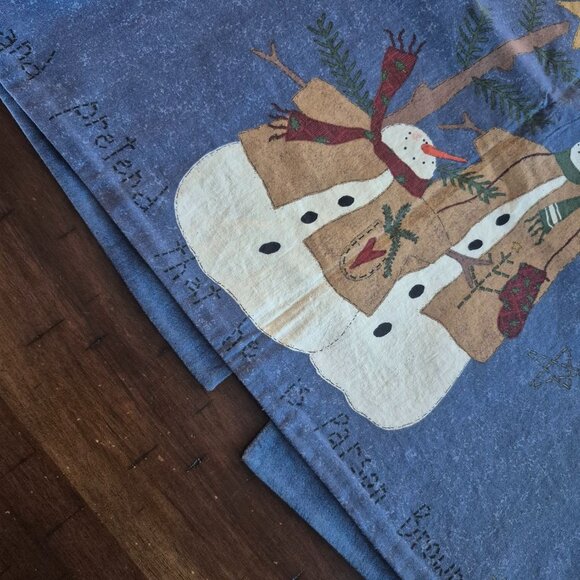 Vintage Snowman Vest With Whimsical Winter Scene & Snowmen "In The Meadow We Can - Picture 3 of 6